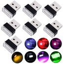 Car Usb Atmosphere Light - 7Pcs Car Usb Lighting Universal Mini Usb Led Wir X2G6