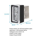 Car Usb Atmosphere Light - 7Pcs Car Usb Lighting Universal Mini Usb Led Wir X2G6