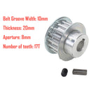 2Pcs Metal Synchronous Pulley Gear Motor Belt Gear Drive Wheel Gear S/N Cj0
