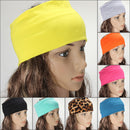 Women Multicolor Elastic Hairbands Turban Stretch Wide Yoga Headbrand