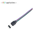 50Pcs 4 Pin Rgb Led Strip Male Plug Adapter Connector for 3528 5050 Strip L