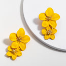 Drop Earrings for Women Double Layers Statement Hanging Dangling Fashion Je P1B7