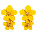 Drop Earrings for Women Double Layers Statement Hanging Dangling Fashion Je P1B7