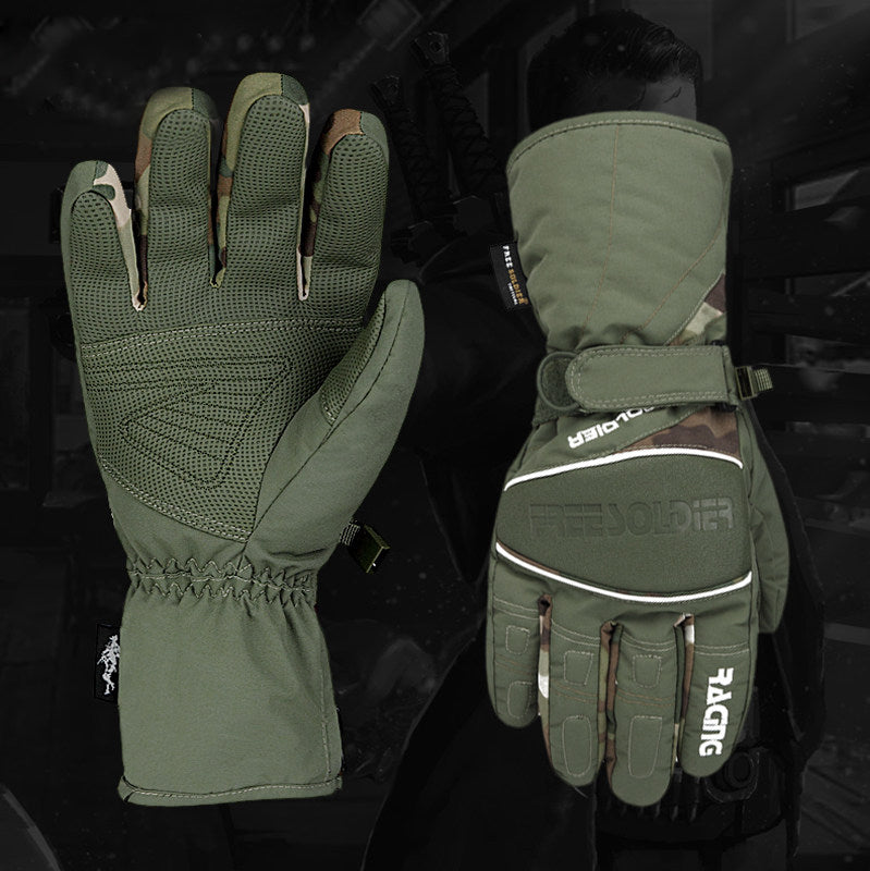 FREE SOLDIER 1 Pair Outdoor Tactical Gloves Anti-skid Gloves Full Finger Glove For Hunting Sport Cycling Camping