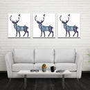 Miico Hand Painted Oil Paintings Simple Style-A Side Face Deer Wall Art For Home Decoration Painting