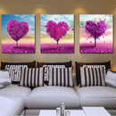 32x32cm 5D DIY Purple Love Tree Diamond Painting Resin Full Rhinestone Scenery Cross Stitch Kit