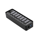 OImaster HB-8717U3 USB3.0 7 Ports Adapter 5Gbps with Dustproof Cap Switch Connector USB Hub for PC Laptop