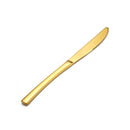 KCASA KC-FL80 Stainless Steel Yellow Gold Flatware Dinnerware Cutlery Fork Knife Spoon Tableware Set