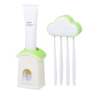 Honana BX Automatic Toothpaste Squeezer Dispenser 4 Toothbrush Holder Set Wall Mount Stand