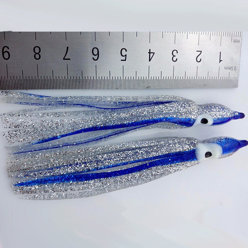 ZANLURE 10Pcs 10CM Soft Plastic Fishing Lures Trolling Squid Skirt Lure Bait Fishing Tackle Tools