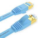 SAMZHE 1~10M CAT7 STP 10Gbps Blue Flat RJ45 Ethernet Patch Cable Networking LAN Cable