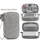 Boona 19cm*11cm Digital Accessories Storage Bag Double Layer 20000mAh Power Bank U Disk Memory Card USB Cable Organizer Travel Bag