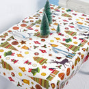 6Pcs Colorful Christmas Pvc Disposable Table Runner Printed Tablecloth Tabl P8S5