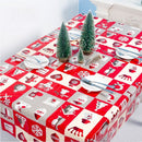 6Pcs Colorful Christmas Pvc Disposable Table Runner Printed Tablecloth Tabl P8S5