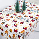 6Pcs Colorful Christmas Pvc Disposable Table Runner Printed Tablecloth Tabl P8S5