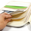 White Flower Folder Multifunction A4 Bag Storage Bag Portable Tablet File P