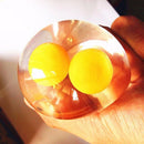 Tricky Halloween Party Funny Unbreakable Double Yellow Egg Vent Water Polo Reduce Stress Toys