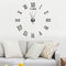 Large 3D DIY Wall Clock Roman Numerals Clock Frameless Mirror Surface Wall Sticker Home Dcor for Li