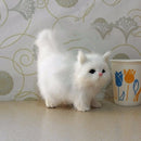 Cute Cat Lifelike Miaow Simulation Kitty Stuffed Plush Toy Realistic Home Desk Decoration