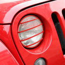 2Pcs Car Headlight Cover Protection Device Stainless Steel for Jeep Wrangle