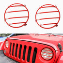 2Pcs Car Headlight Cover Protection Device Stainless Steel for Jeep Wrangle
