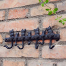 7 Cats Cast Iron Wall Hanger-Decorative Keys Holder with 7 Hooks-Wall MounteI8G8