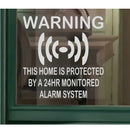 6Pcs HOME Security 24 Hours Alarm System Warning Sign Internal PVC Stickers 87x87mm