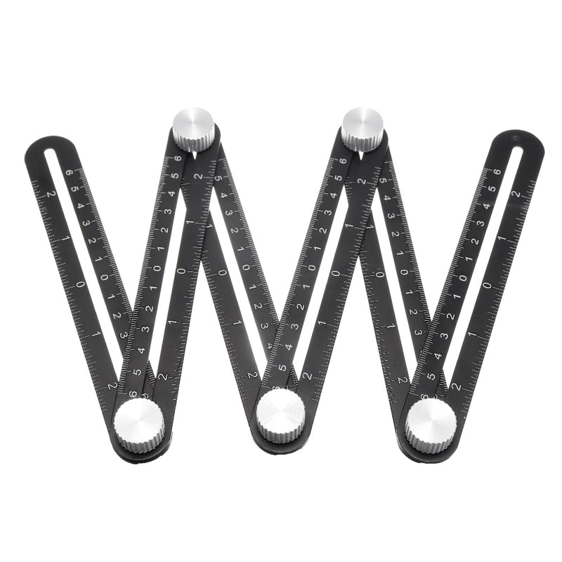 Adjustable Six Fold Tool Ruler Drill Guide Opening Ceramic Tile Hole Locator Set Universal Hole Punch 25/40/45/55/75mm Drill Guide Set