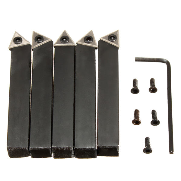 5pcs 3/8 Inch Shank TCMT1102 Lathe Carbide Inserts with Turning Tool