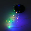 Solar Powered 1M 10LEDs Black Cover Mason Jar Lid Insert Light Fairy String Wire Lamp Garden Decor
