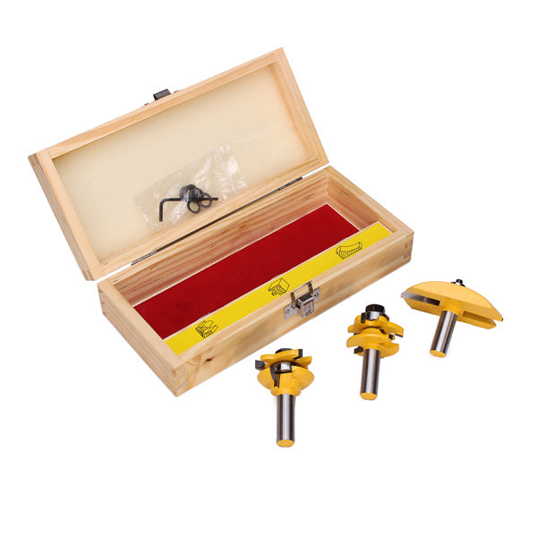 3pcs Tungsten Carbide 1/2 Inch Router Bits Set Wood Milling Cutter