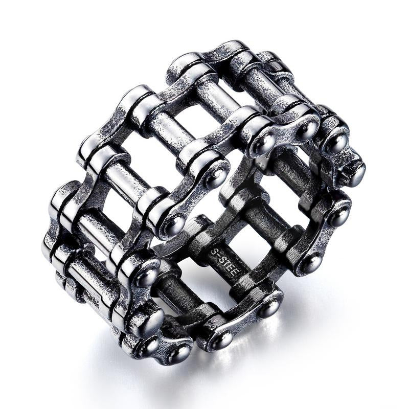 Personality Bicycle Chain Ring Motorcycle Chain Titanium  Steel  Ring