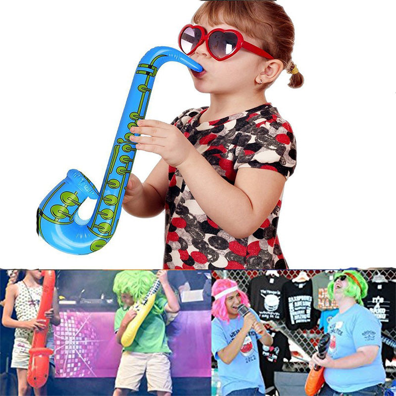 12Pcs Inflatable Guitar Saxophone Microphone Balloons Fun Musical Instrumen S7H8