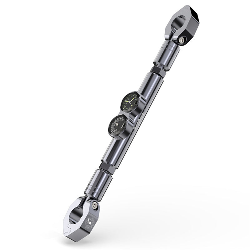 CNC Motorcycle Waterproof Noctilucent Modified Balance Bar With Clock And Thermometer