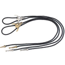 Punk Zinc Alloy Ox Head Skull Necklace Men's Adjustable Lariat Leather Clothing Accessory