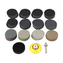 180 Pcs 2 Inch Sandpaper Wet Dry Sander Sheets with Backer Plate 1/4 inch S A4M9