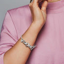 Bracelet Knotted Heart Heart-Embellished T-Clasp Link Bracelet 20Cm K2S6