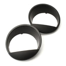 2Pcs Car Angry Bird Style Matte Black Headlight Cover Bezel Eyelids For 07-15 Jeep Wrangler JK