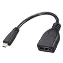 Micro HD D Type Male to HD A Type Female Adapter Connector Cable