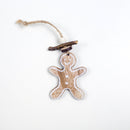 1 Set 6Pcs Christmas Tree Decorations Ornaments Hemp Rope Wooden Printing O