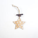 1 Set 6Pcs Christmas Tree Decorations Ornaments Hemp Rope Wooden Printing O