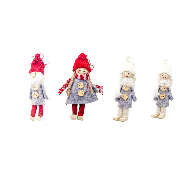 1 Set 4Pcs Christmas Tree Decorations Felt Cloth Ornaments Christmas Pendan