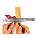 Drillpro YX-3 Woodworking Magnetic Center Scriber Finder 45 90 Degrees Angle Line Caliber Ruler Metric and Inch Wood Measuring Scribe Tool