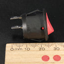 5Pcs Mini Round Red 2 Pin SPST ON-OFF Rocker Push Button Switch