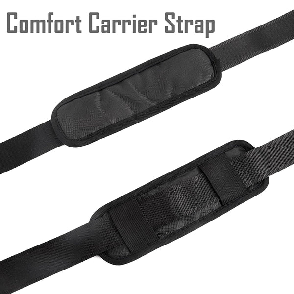 Denim Front Kangaroo Pouch Dog Carrier, Wide Straps with Shoulder Pads, Adj