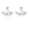 Sweet Flowers Rhinestones Pearls Ear Stud Earring Ear Jacket Cute Earrings for Women