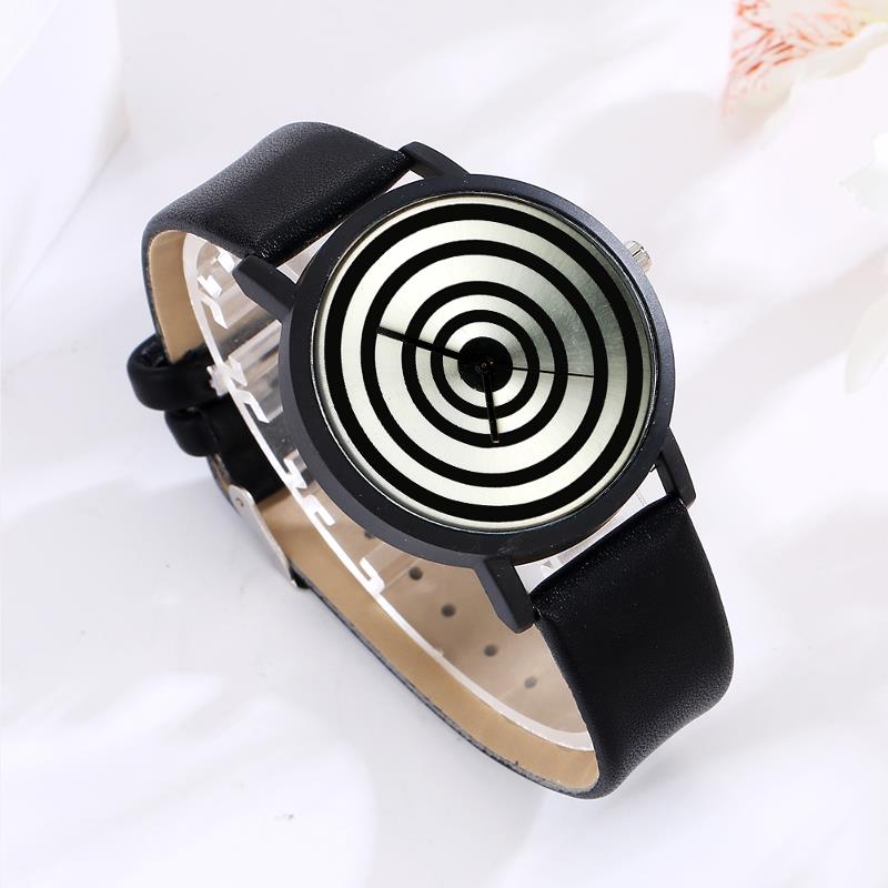 GAETY G417 Fashion Women Men Quartz Watch Creative Geometric Pattern Wrist Watch