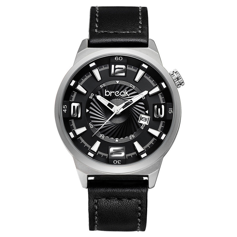 BREAK 5109 Unique Design Unisex Watch Leather or Rubber Band Quartz Watch