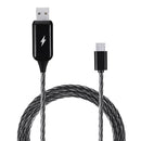 Bakeey 3A Flowing Light Micro USB Smart Power-off Fast Charging Data Cable 1M For Smart Phone Tablet