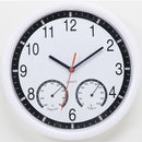 10'' 10 Inch Silent Modern Wall Clock With Thermometer & Hygrometer For Living Home Kitchen Office